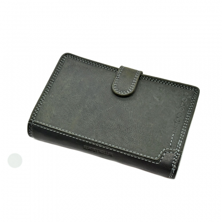 Fashion - Portofel Polo Din Piele Naturala Negru