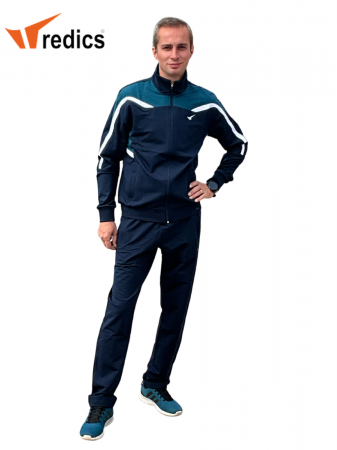 Trening REDICS pentru barbati din bumbac, 2 piese, Tracksuit 22007, turcoaz-bleomarin Trening REDICS pentru barbati din bumbac, 2 piese, Tracksuit 22007, turcoaz-bleomarin