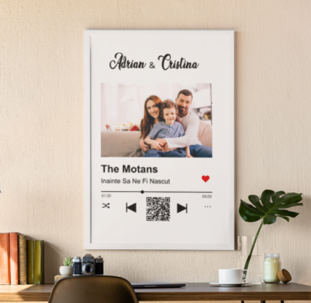Ramă foto de birou - Melodia noastră cu cod QR   RFQ1001 [3]
