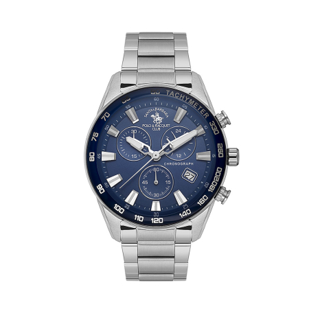 Ceasuri - Santa Barbara Polo Legend - Ceas Barbatesc Quartz Argintiu SB.1.10430-2