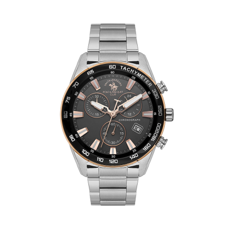 Ceasuri - Santa Barbara Polo Legend - Ceas Barbatesc Quartz Argintiu SB.1.10430-4