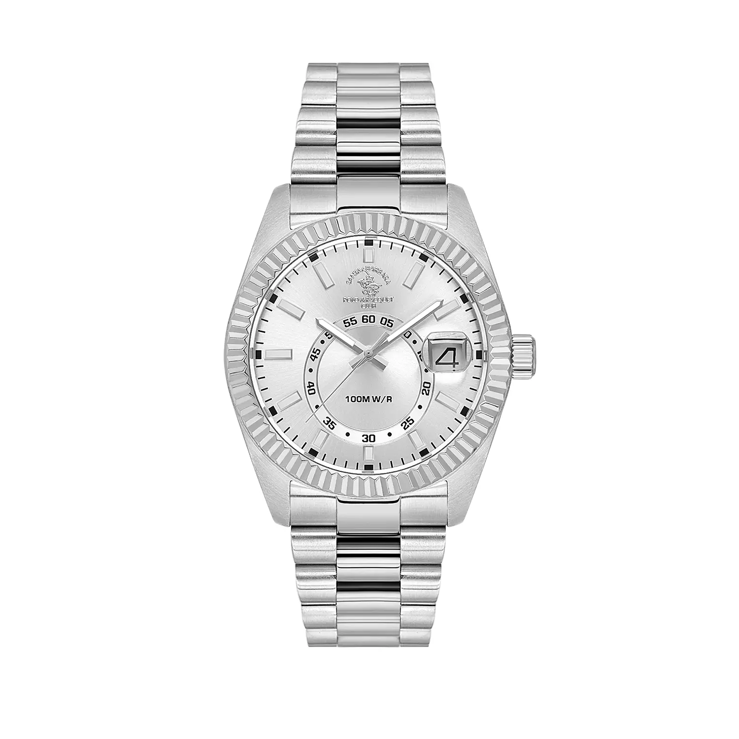 Ceasuri si Ochelari - Santa Barbara Polo Legend - Ceas Barbatesc Quartz Argintiu SB.1.10598-6