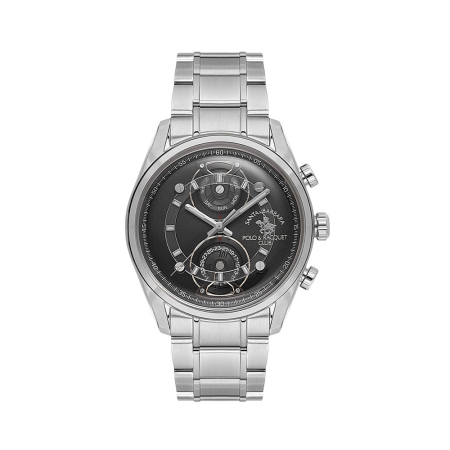 Ceasuri - Santa Barbara Polo Legend - Ceas Barbatesc Quartz Argintiu SB.1.10666-1