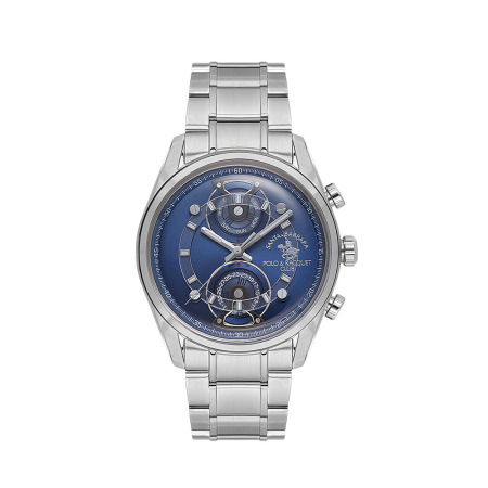 Ceasuri - Santa Barbara Polo Legend - Ceas Barbatesc Quartz Argintiu SB.1.10666-2