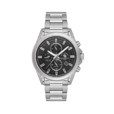 Ceasuri - Santa Barbara Polo Legend - Ceas Barbatesc Quartz Argintiu SB.1.10675-1