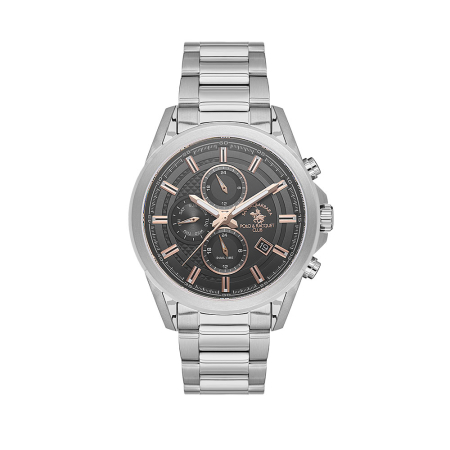 Ceasuri - Santa Barbara Polo Legend - Ceas Barbatesc Quartz Argintiu SB.1.10675-3
