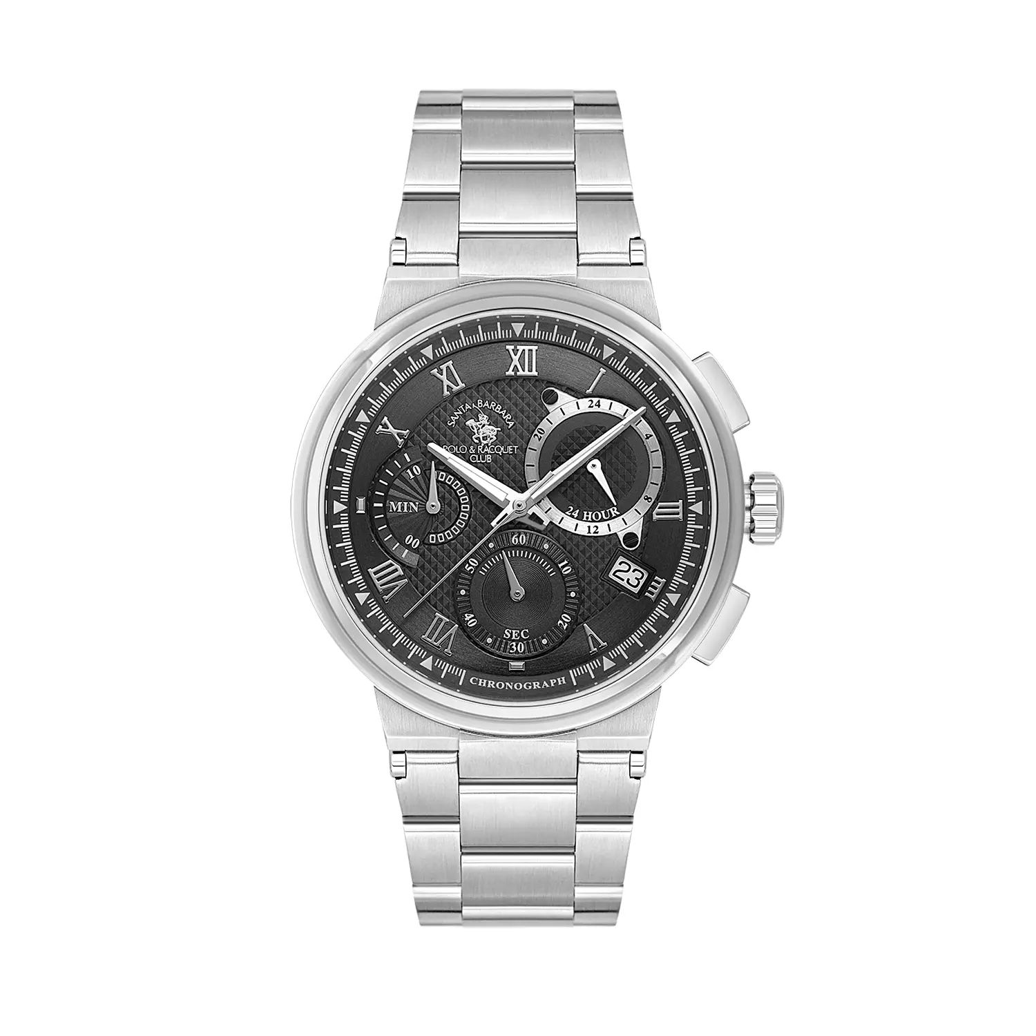 Ceasuri si Ochelari - Santa Barbara Polo Legend - Ceas Barbatesc Quartz Argintiu SB.1.10705-1
