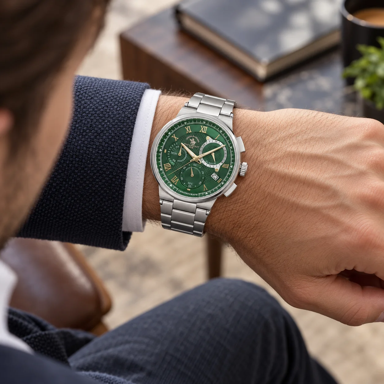 Santa Barbara Polo Legend - Ceas Barbatesc Quartz Argintiu SB.1.10705-3 [2]