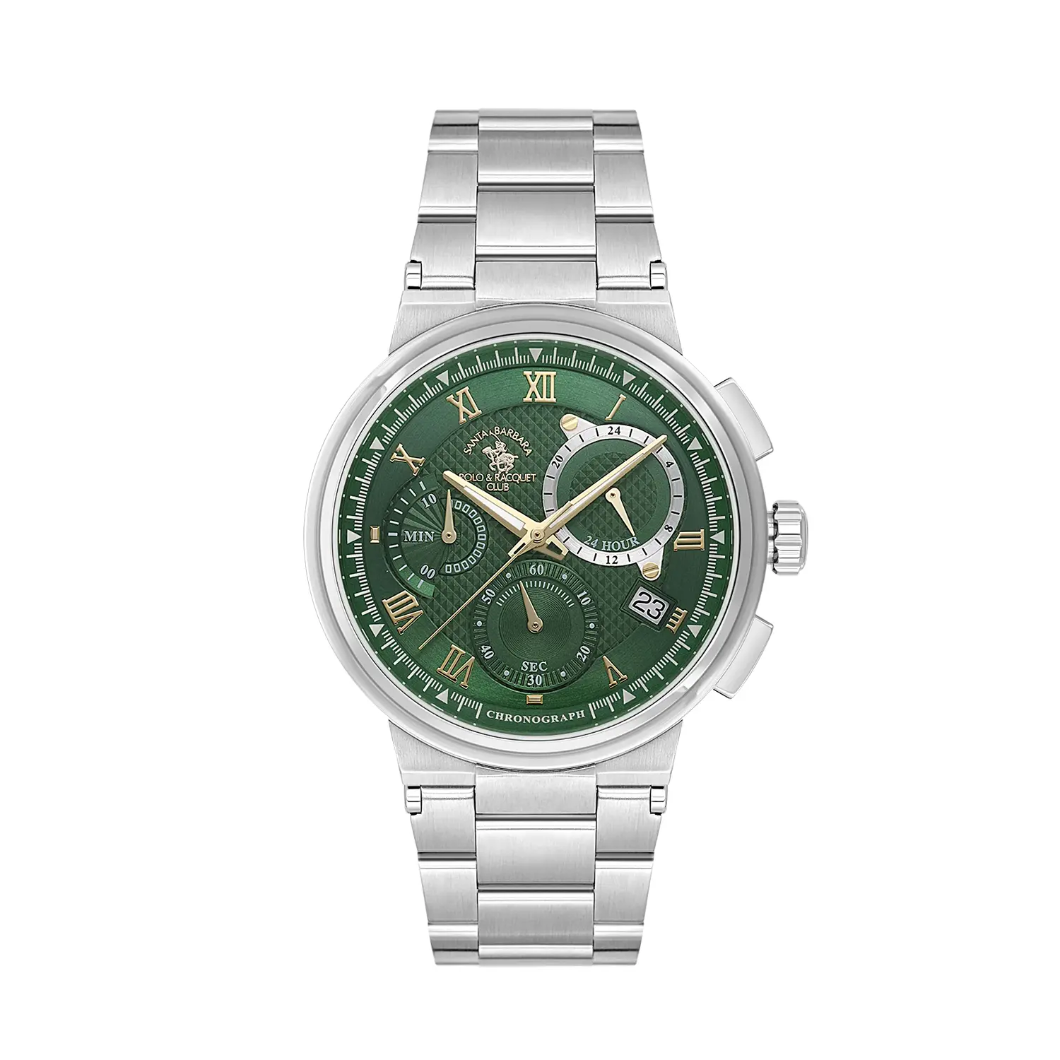 Ceasuri si Ochelari - Santa Barbara Polo Legend - Ceas Barbatesc Quartz Argintiu SB.1.10705-3