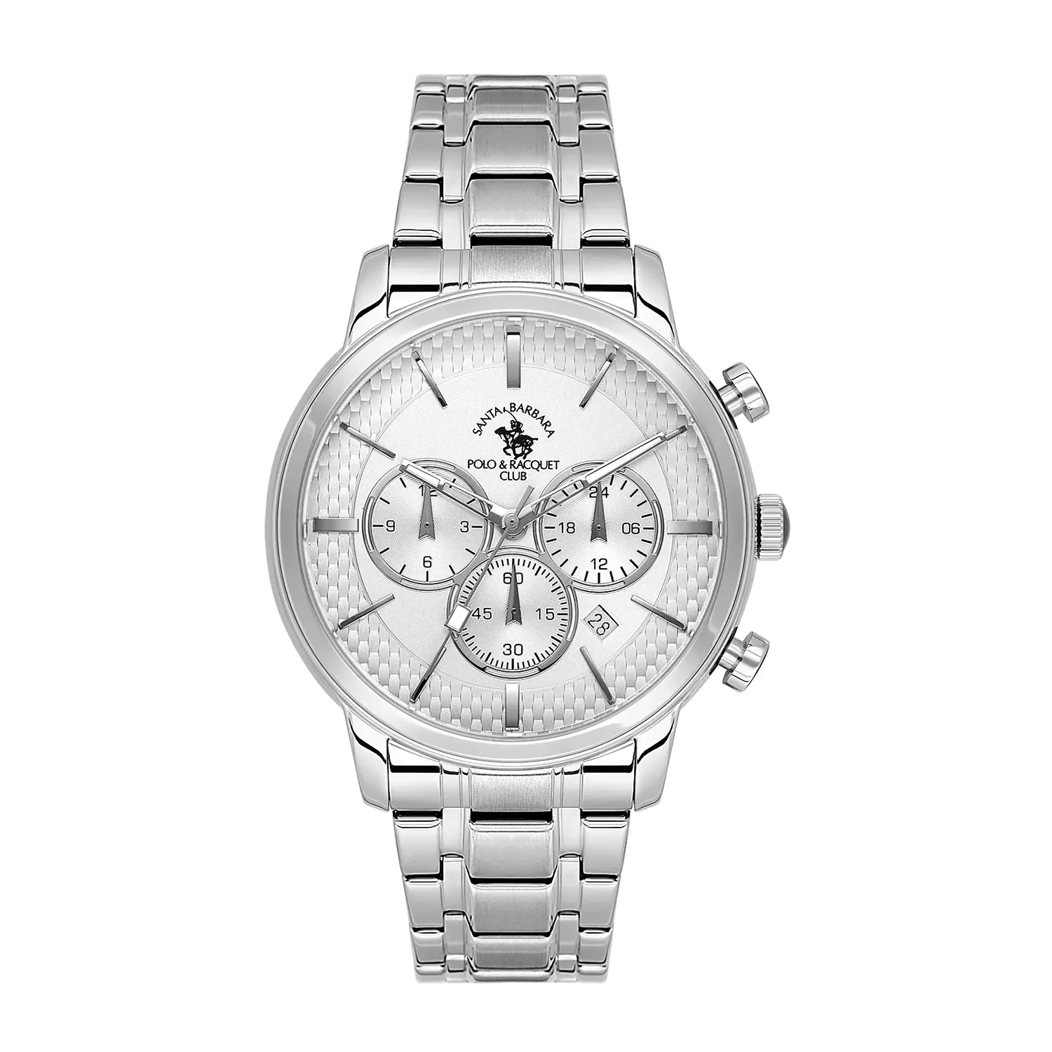Ceasuri si Ochelari - Santa Barbara Polo Legend - Ceas Barbatesc Quartz Argintiu SB.4.10046-1
