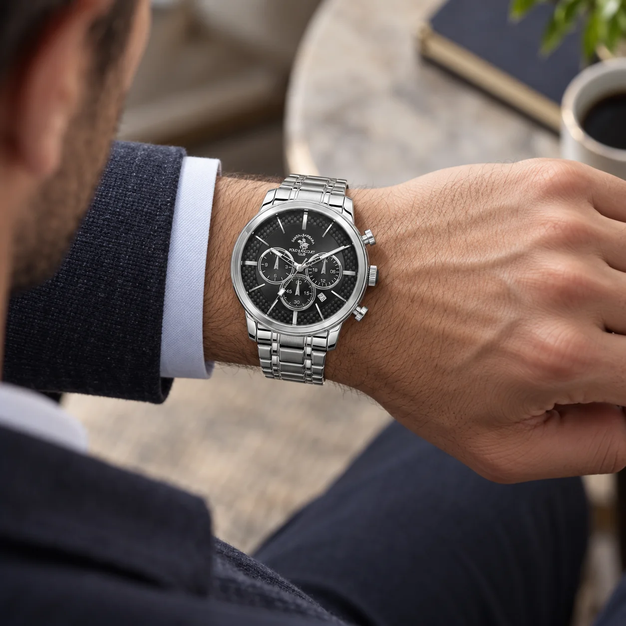 Santa Barbara Polo Legend - Ceas Barbatesc Quartz Argintiu SB.4.10046-2 [2]