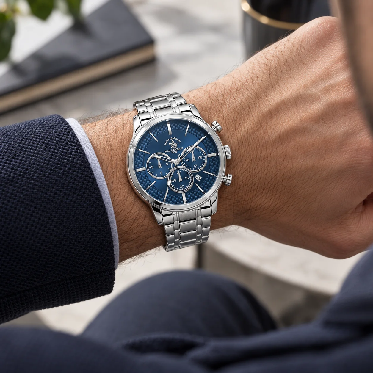 Santa Barbara Polo Legend - Ceas Barbatesc Quartz Argintiu SB.4.10046-3 [2]