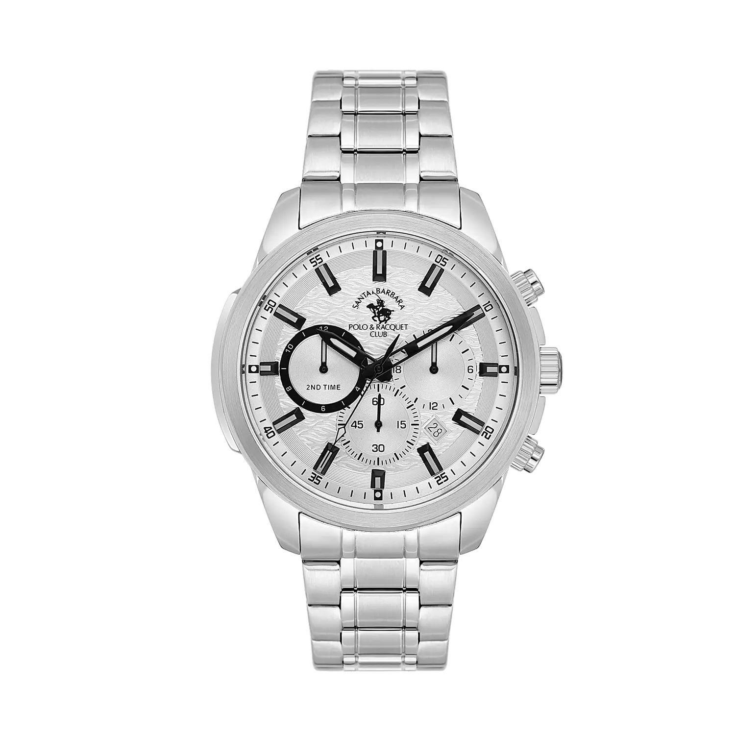 Ceasuri si Ochelari - Santa Barbara Polo Legend - Ceas Barbatesc Quartz Argintiu SB.4.10047-1