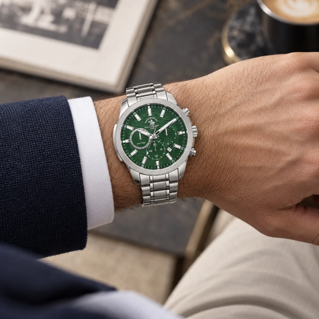 Santa Barbara Polo Legend - Ceas Barbatesc Quartz Argintiu SB.4.10047-4 [2]