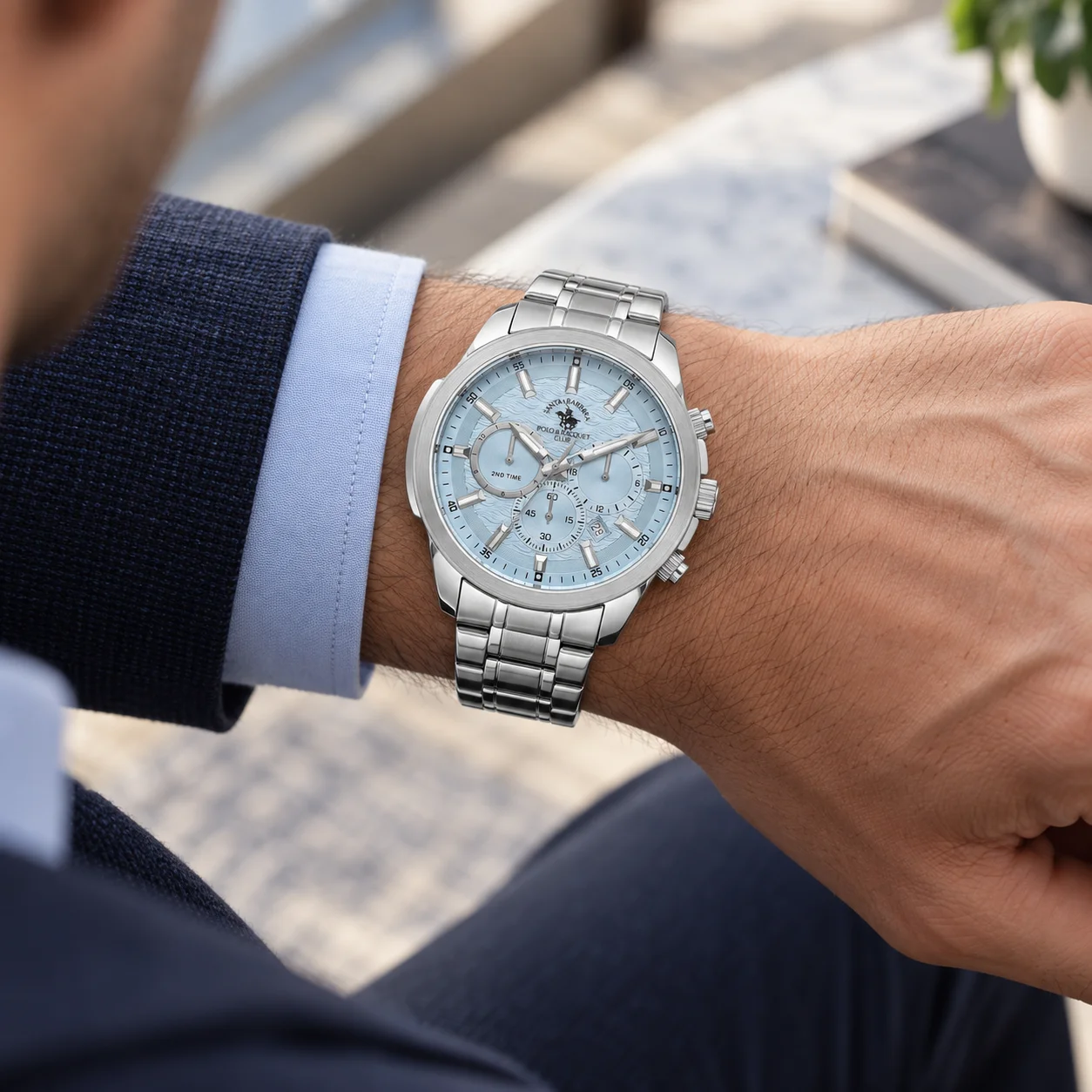 Santa Barbara Polo Legend - Ceas Barbatesc Quartz Argintiu SB.4.10047-5 [2]