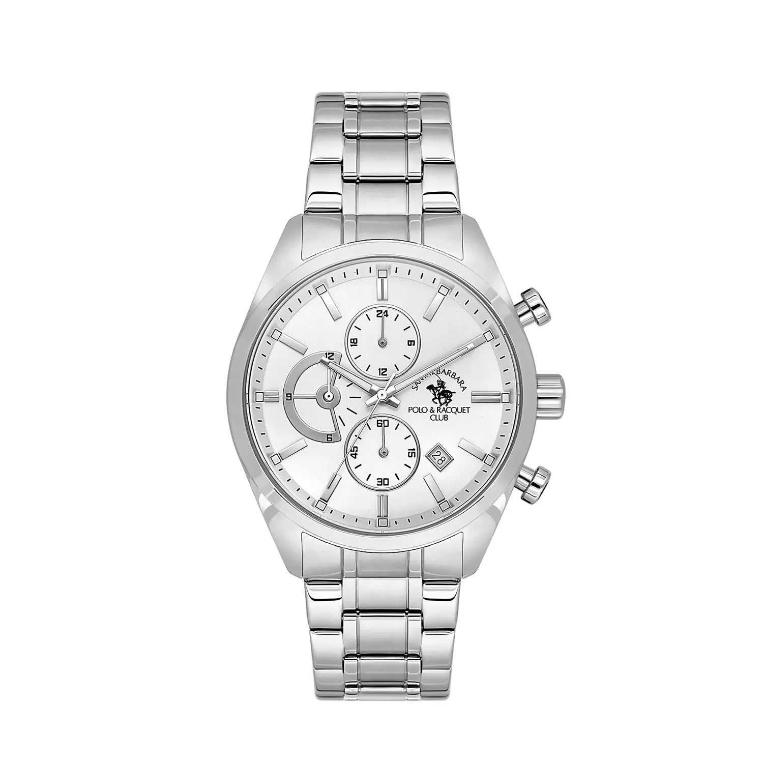 Ceasuri si Ochelari - Santa Barbara Polo Legend - Ceas Barbatesc Quartz Argintiu SB.4.10051-1