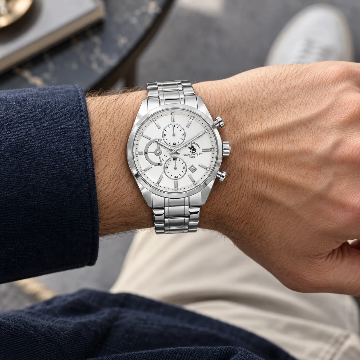 Santa Barbara Polo Legend - Ceas Barbatesc Quartz Argintiu SB.4.10051-1 [2]
