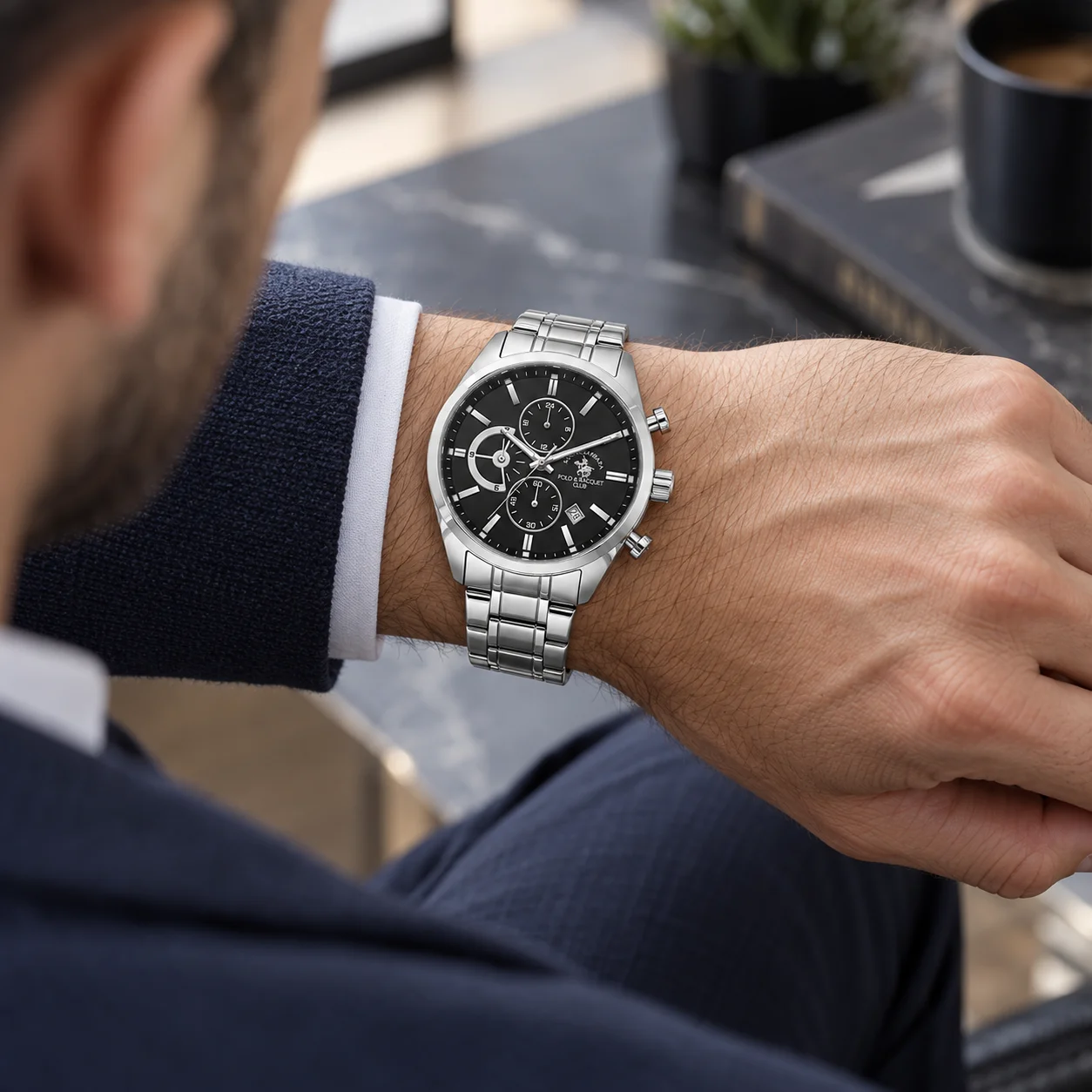 Santa Barbara Polo Legend - Ceas Barbatesc Quartz Argintiu SB.4.10051-2 [2]