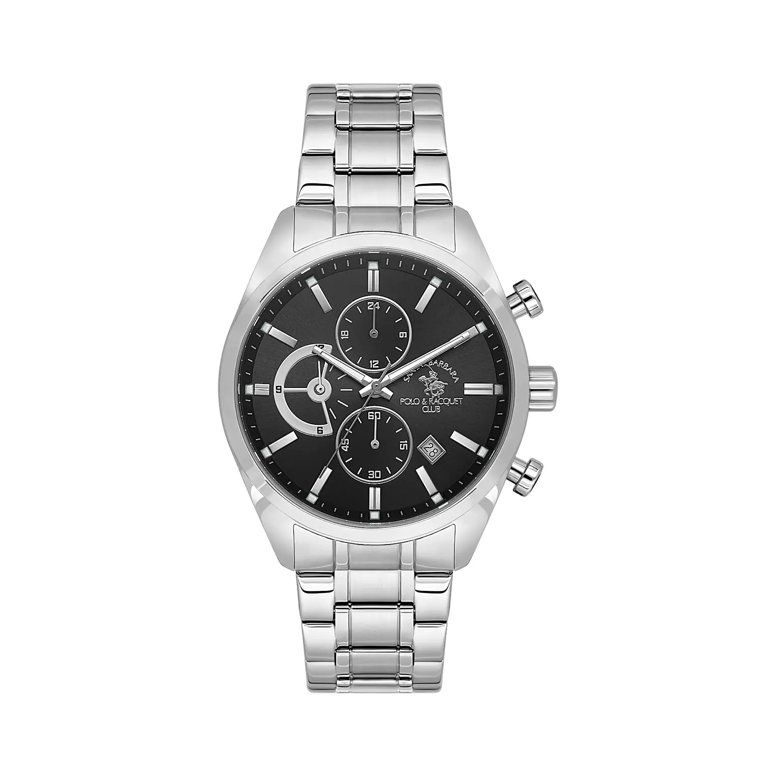 Ceasuri si Ochelari - Santa Barbara Polo Legend - Ceas Barbatesc Quartz Argintiu SB.4.10051-2