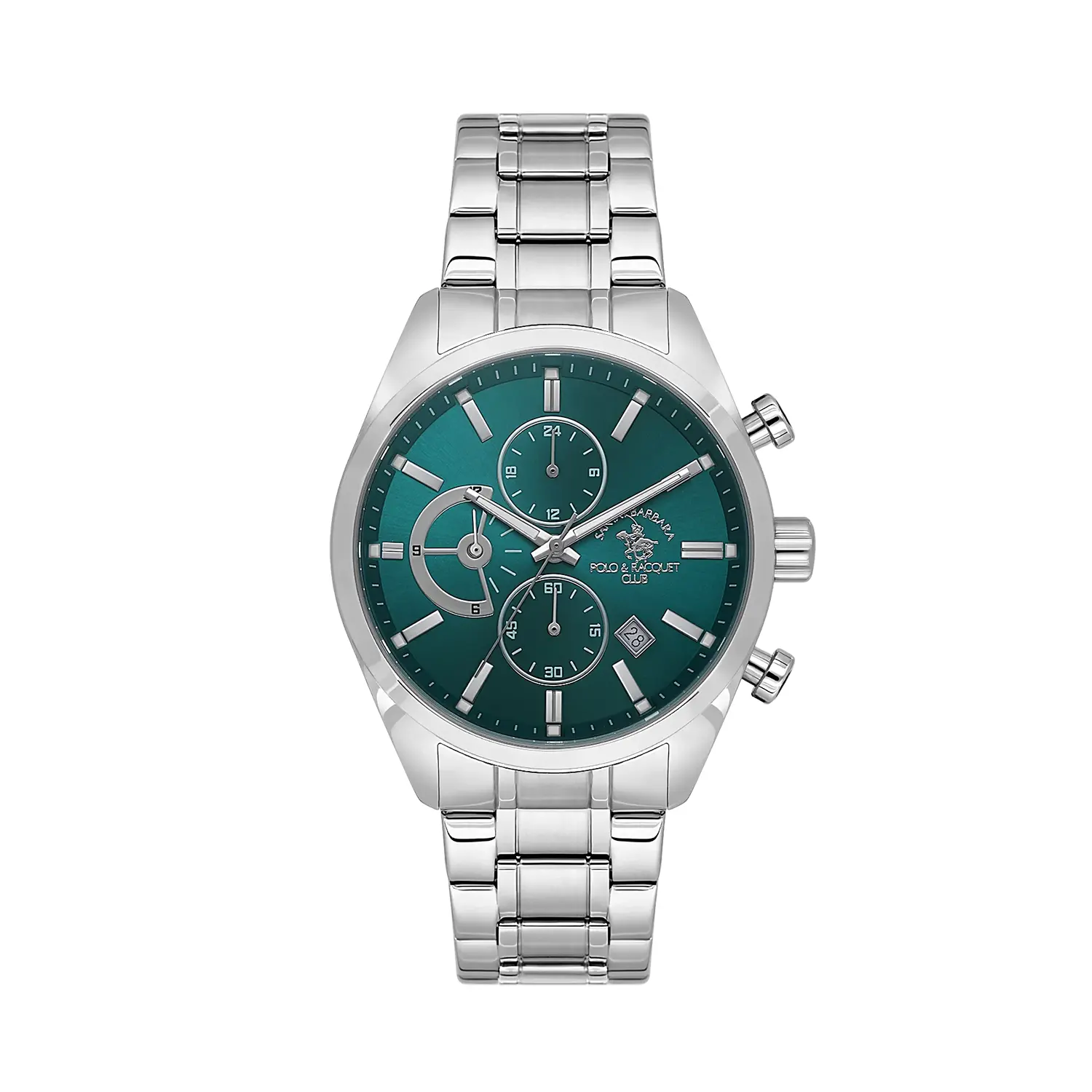 Ceasuri si Ochelari - Santa Barbara Polo Legend - Ceas Barbatesc Quartz Argintiu SB.4.10051-4