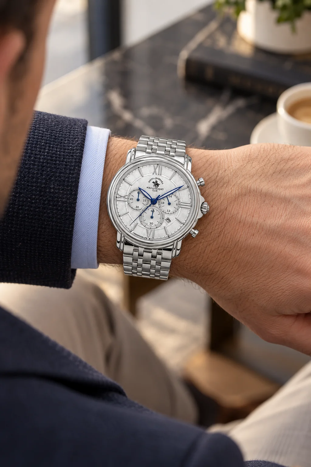Santa Barbara Polo Legend - Ceas Barbatesc Quartz Argintiu SB.8.10013-1 [2]