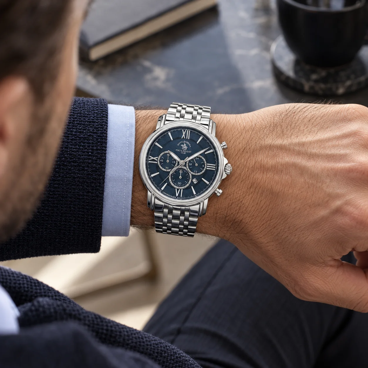 Santa Barbara Polo Legend - Ceas Barbatesc Quartz Argintiu SB.8.10013-3 [2]