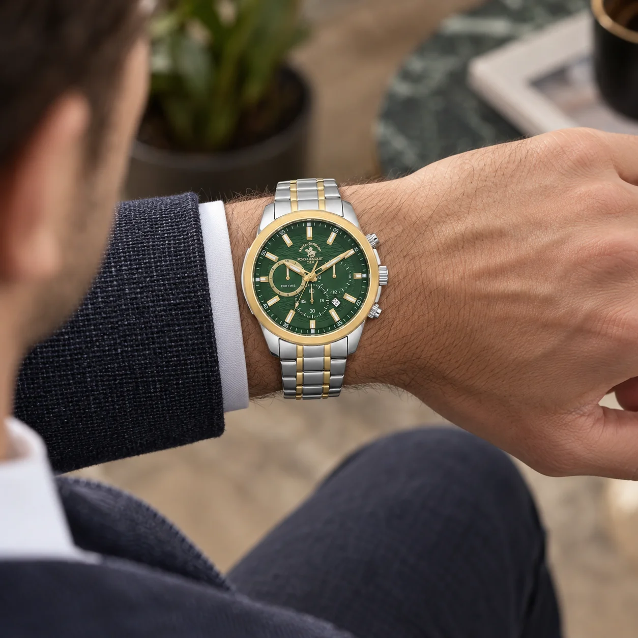 Santa Barbara Polo Legend - Ceas Barbatesc Quartz Auriu SB.4.10047-6 [2]
