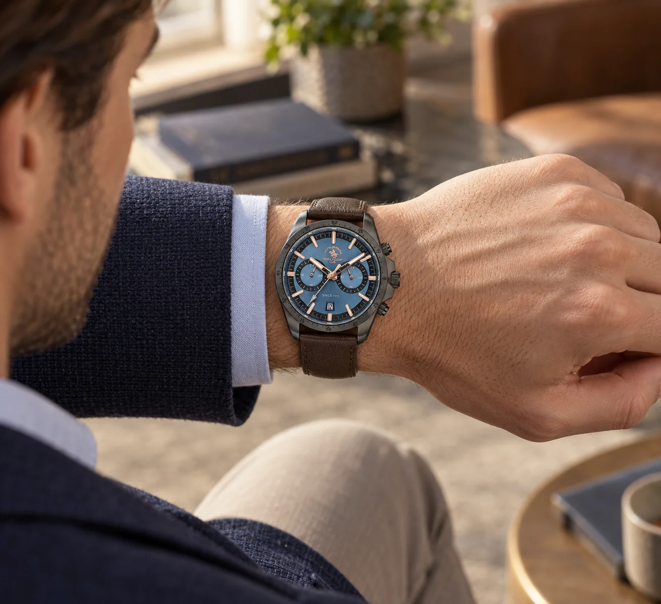 Santa Barbara Polo Legend - Ceas Barbatesc Quartz Maro SB.1.10699-5 [2]