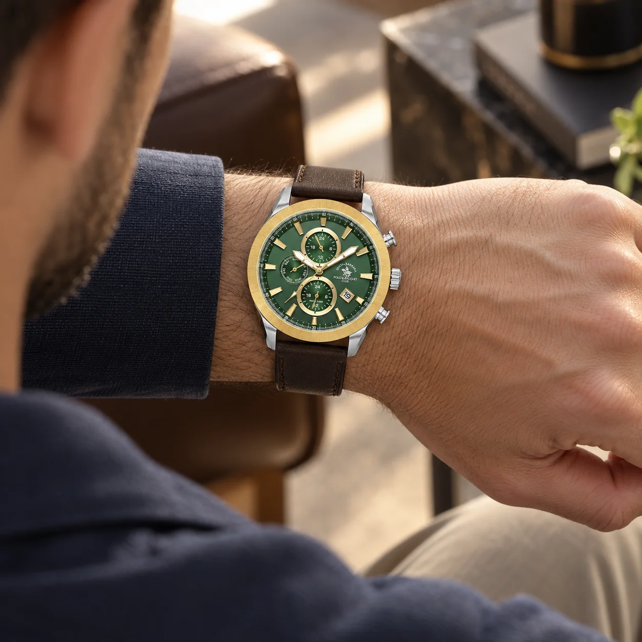 Santa Barbara Polo Legend - Ceas Barbatesc Quartz Maro SB.1.10701-3 [2]
