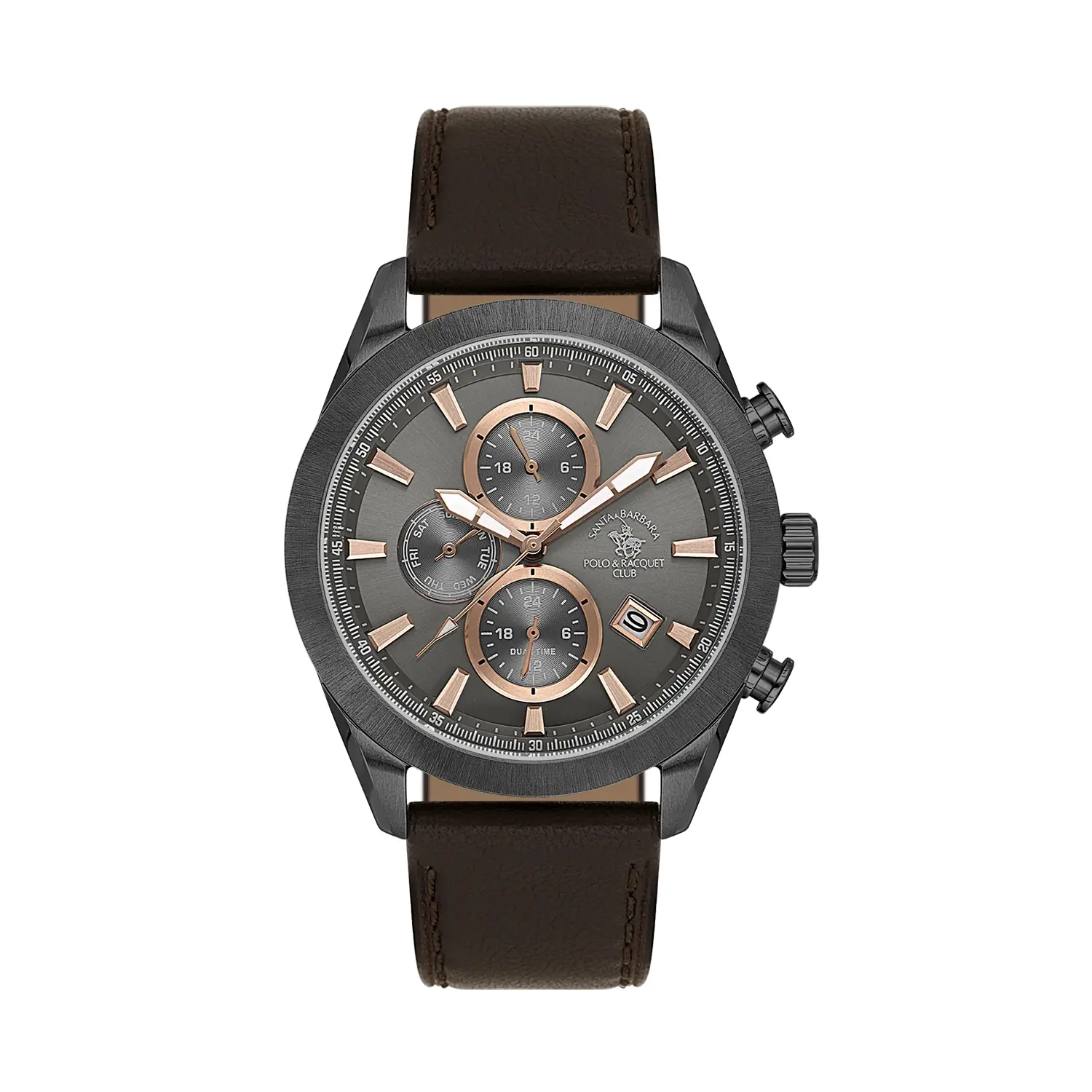 Ceasuri si Ochelari - Santa Barbara Polo Legend - Ceas Barbatesc Quartz Maro SB.1.10701-4