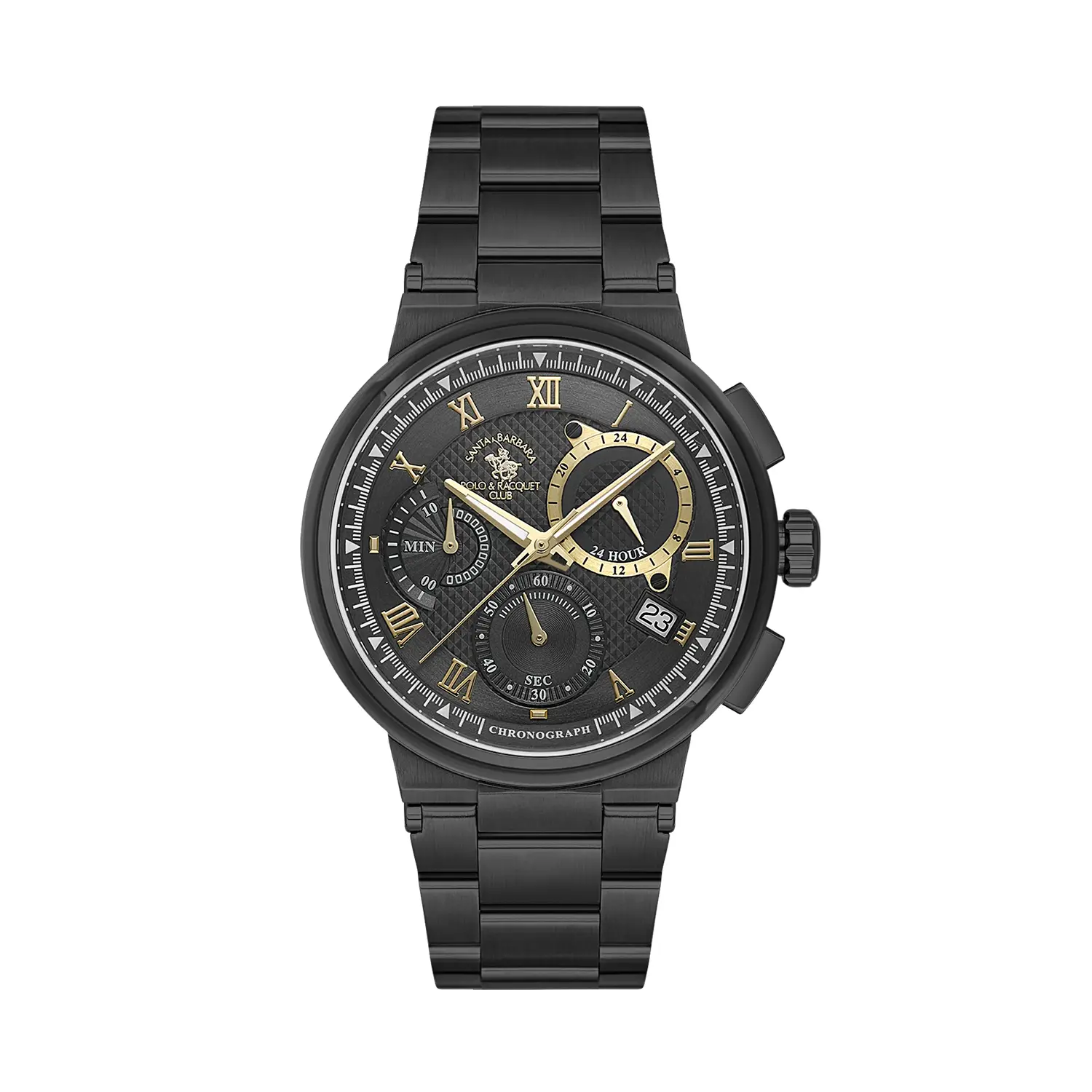 Ceasuri si Ochelari - Santa Barbara Polo Legend - Ceas Barbatesc Quartz Negru SB.1.10705-5