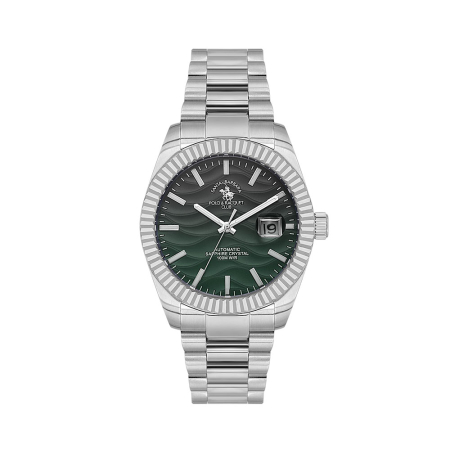 Ceasuri - Santa Barbara Polo Luxury - Ceas Barbatesc Automatic Argintiu SB.1.10654-3