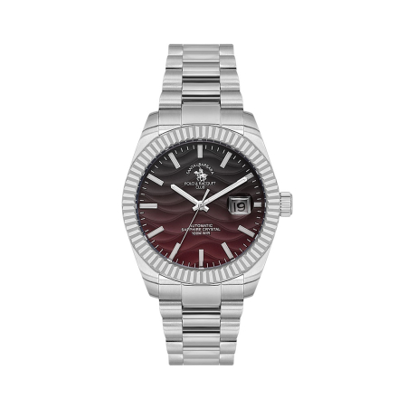 Ceasuri - Santa Barbara Polo Luxury - Ceas Barbatesc Automatic Argintiu SB.1.10654-4