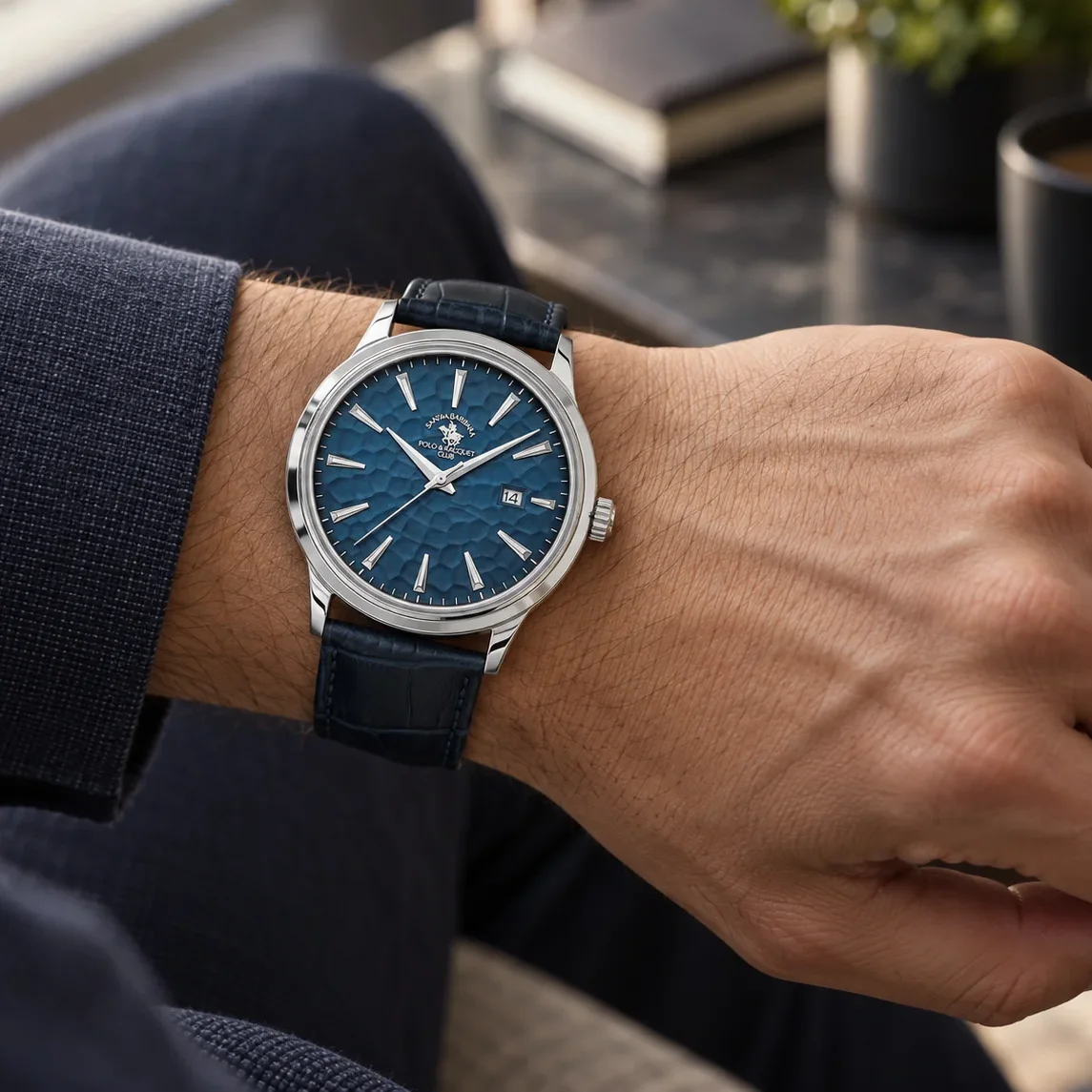 Santa Barbara Polo Noble - Ceas Barbatesc Quartz Bleumarin SB.4.10038-3 [2]