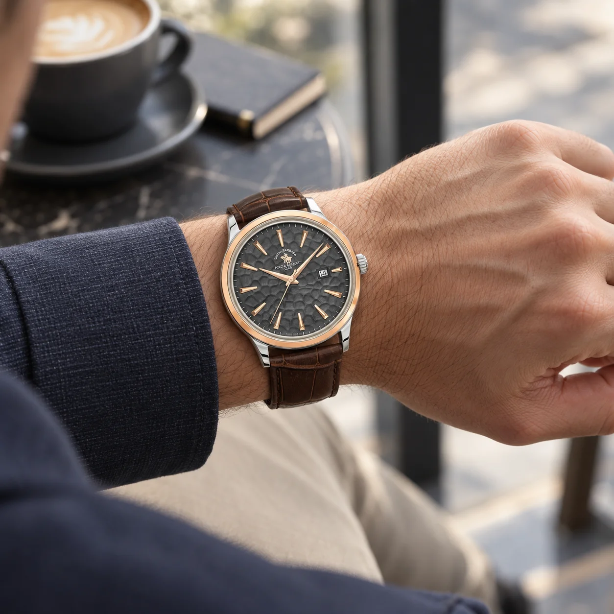 Santa Barbara Polo Noble - Ceas Barbatesc Quartz Maro SB.4.10038-5 [2]