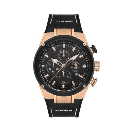 Ceasuri - Santa Barbara Polo Prive - Ceas Barbatesc Quartz Negru SB.3.10001-1