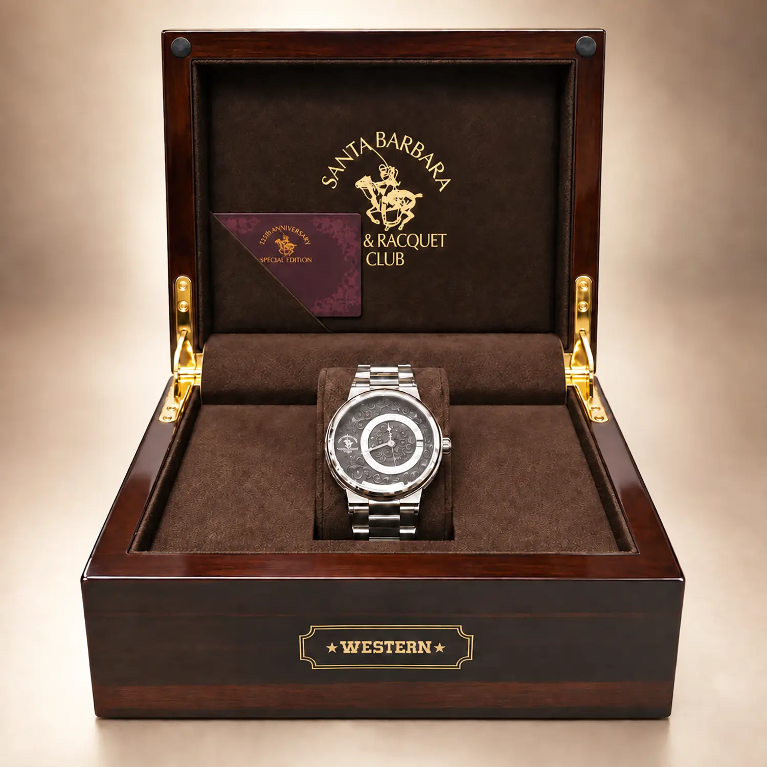 Santa Barbara Polo Western "Special Edition" - Ceas Barbatesc Automatic Argintiu SB.1.10702-2 [4]