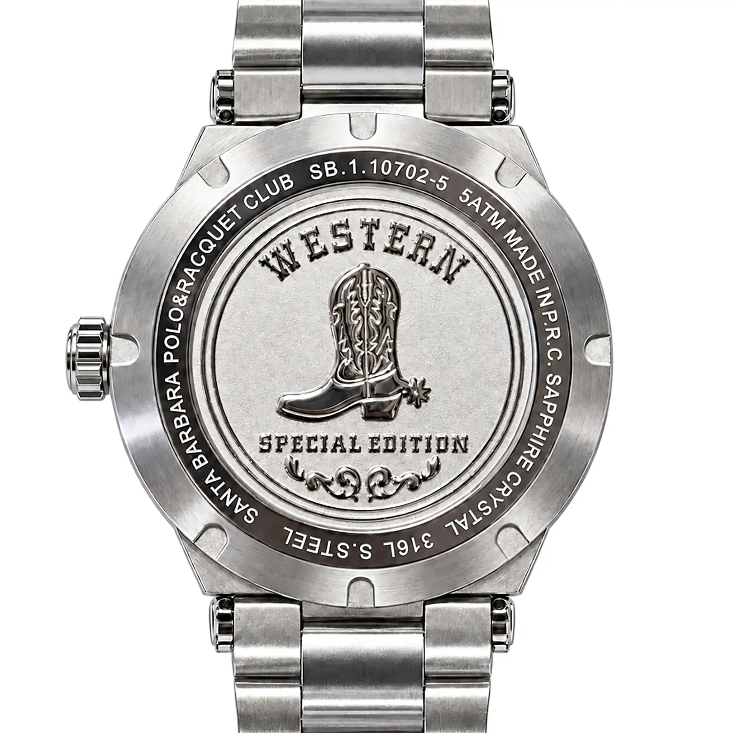 Santa Barbara Polo Western "Special Edition" - Ceas Barbatesc Automatic Argintiu SB.1.10702-5 [2]