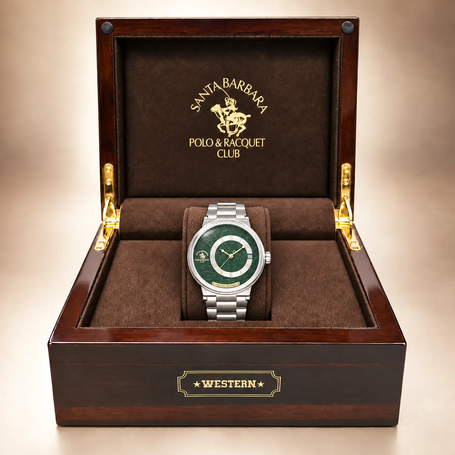 Santa Barbara Polo Western "Special Edition" - Ceas Barbatesc Automatic Argintiu SB.1.10702-5 [4]