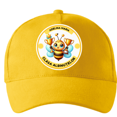 Cadouri pentru profesori sau absolventi - Sapca personalizata cu Albinute pentru scoala sau concursuri  ❤️ E-Cadou.com - e-CADOU