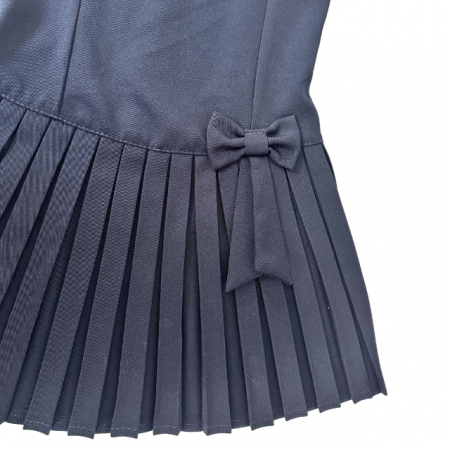 Sarafan scolar plisat pentru fete, model elegant cu pliuri, bleumarin, productie Polonia, SP103 [2]