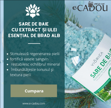 Valentine's Day - Sare de baie cu extract și ulei esențial de brad alb, produs fabricat de Viorica