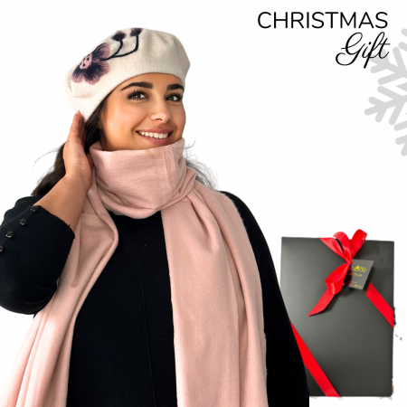 Set 2in1 Caciula de dama stil bereta cu esarfa asortata, marime universala, BM22.03-1507R, Rabionek [0]