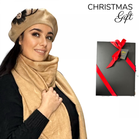 Set 2in1 Caciula de dama stil bereta cu esarfa asortata, marime universala, SET.BM22.03.V11003, Rabionek [0]