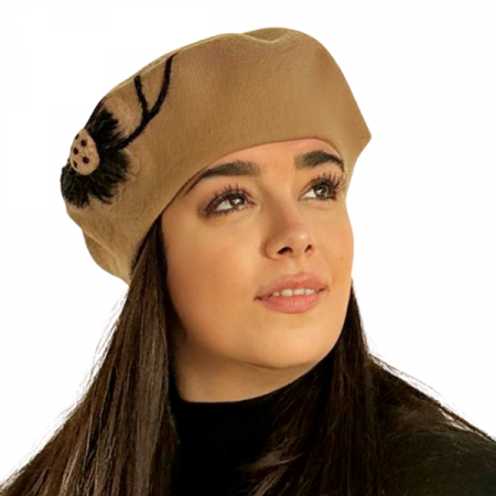 Set 2in1 Caciula de dama stil bereta cu esarfa asortata, marime universala, SET.BM22.03.V11003, Rabionek [1]