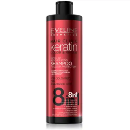 Set 2in1 cu sampon si balsam pentru ingrijirea parului vopsit Eveline Hair Clinic Colour Protection 8in1 [1]
