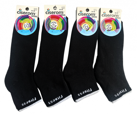 Set 4 perechi sosete flausate Fitness femei din bumbac şi elastan, Ciserom 235F, MARIME 35-39 [0]