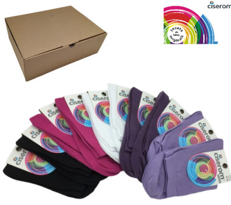 Set sosete femei 100% bumbac, Ciserom  model 200, colorate [0]