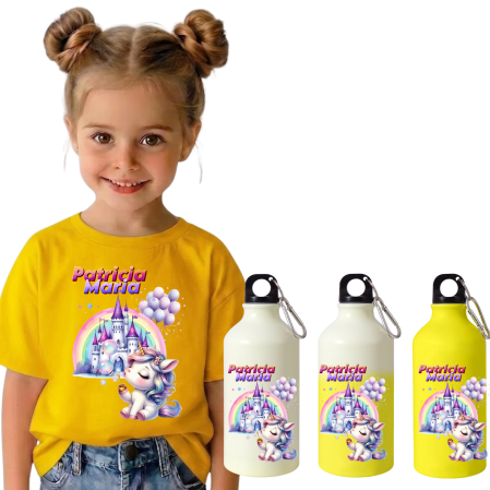 Set Back to School Tricou + Bidon de apa termosensibil la rece pentru copilul tău Little Pony [1]