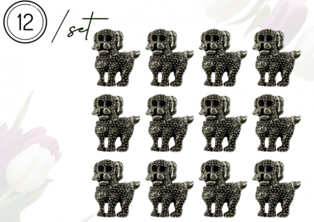 Bijuterii - Set Brose Catei 3D silver  3x3 cm  BR23.071